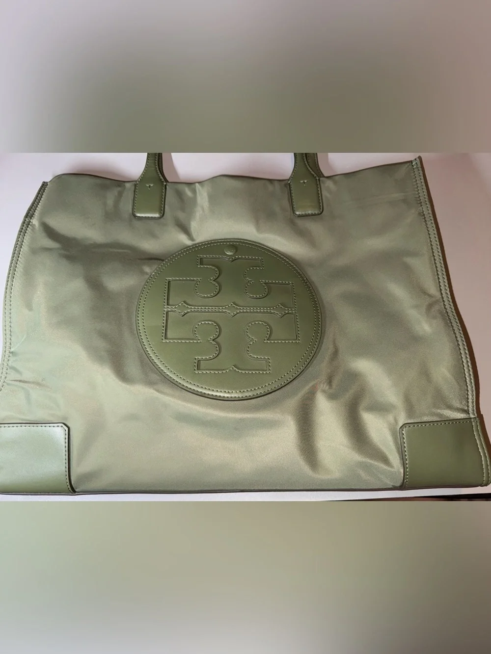 Tory Burch Ella Nylon Tote – Sage Green